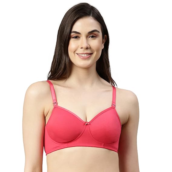 Enamor Long-Lasting Women's Everyday T-Shirt Bra – Detachable Multiway Straps, Non-Padded, Wirefree, High Coverage A025